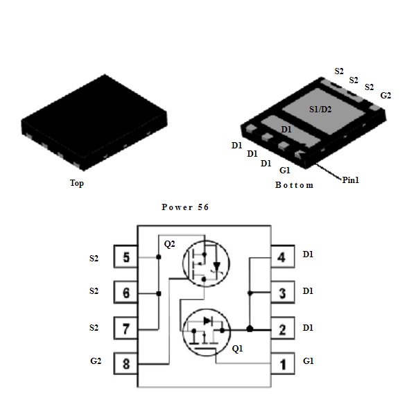 Микросхема FDMS7608S N-Channel MOSFET 30V 22A