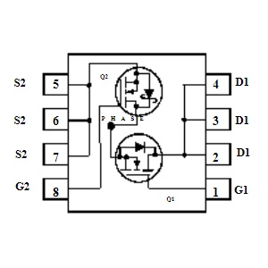 Микросхема FDMS3600S N-Channel MOSFET 25V 30A