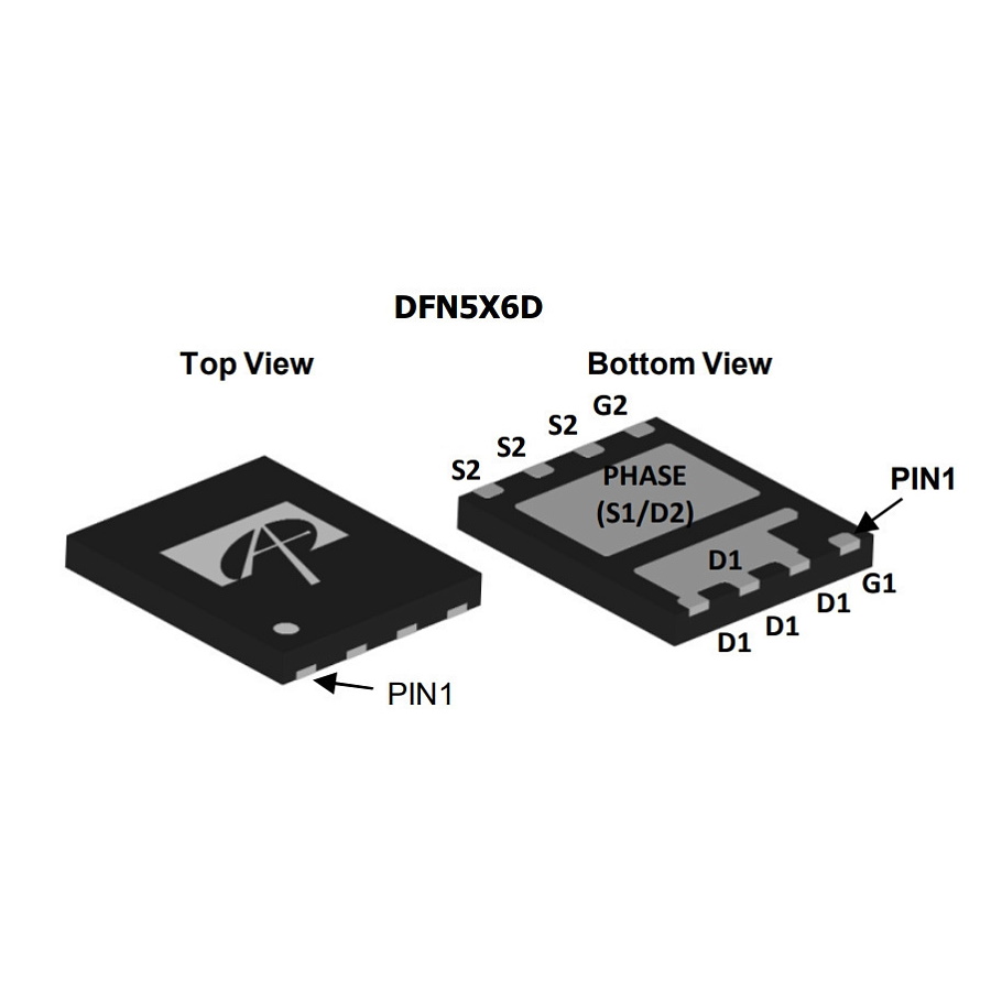 Микросхема AON6962 Dual N-Channel MOSFET 30V 30A DFN5x6A