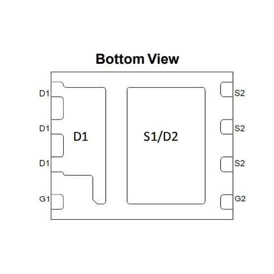 Микросхема AON6962 Dual N-Channel MOSFET 30V 30A DFN5x6A